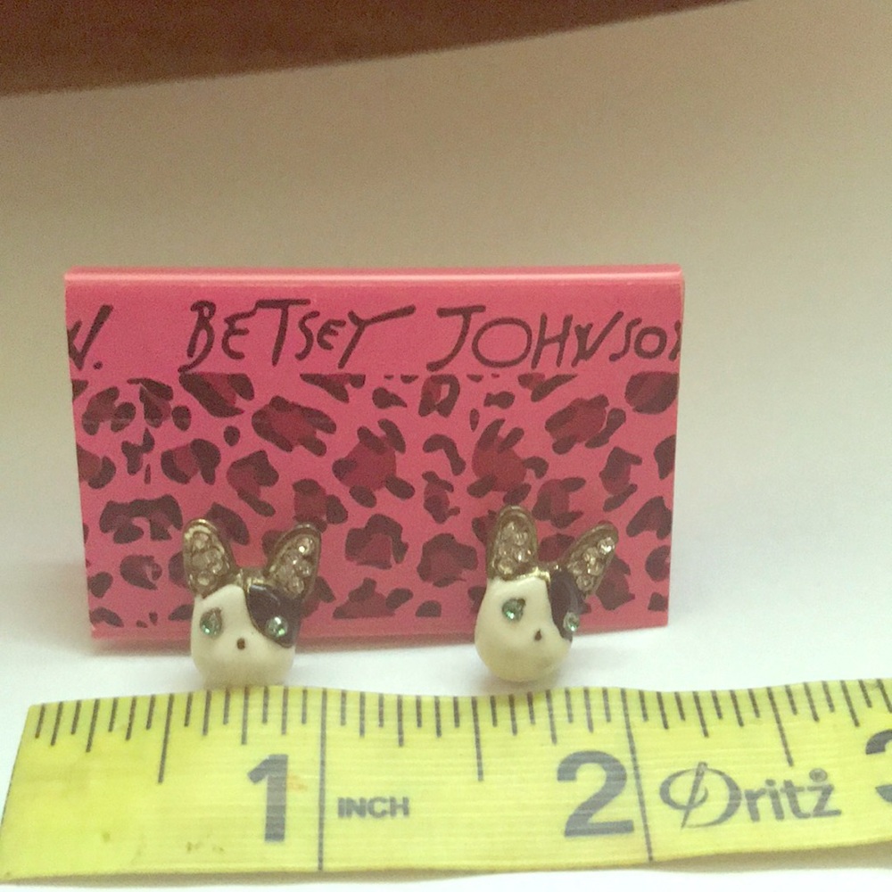Betsey Johnson Bulldog earrings